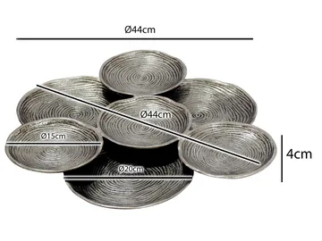 Jelnor Rund dekorationsskål i aluminium - Silver - Inredning - Dekoration & inredningsdetaljer