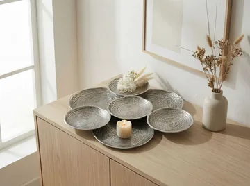 Jelnor Rund dekorationsskål i aluminium - Silver - Inredning - Dekoration & inredningsdetaljer