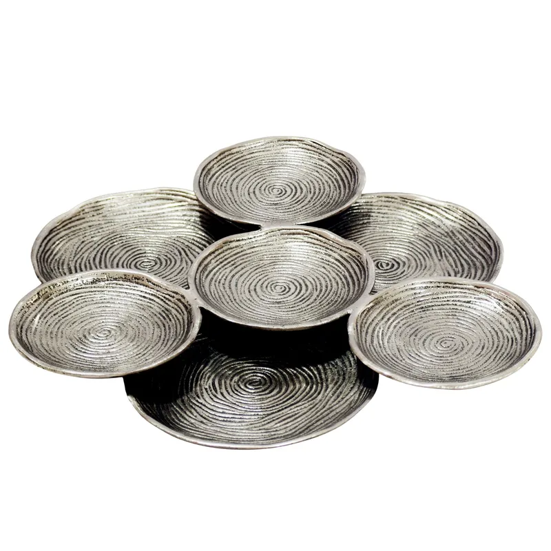 Jelnor Rund dekorationsskål i aluminium, Silver