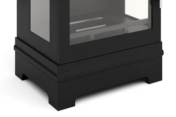 Corbo Liten Fristående Rektangulär Etanolkamin 59x35x45 cm i Stål och Glas - Svart - Inredning - Kaminer - Kamin utan skorsten - Etanolkamin