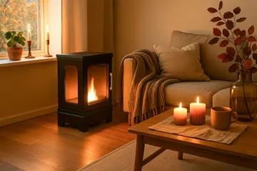 Corbo Liten Fristående Rektangulär Etanolkamin 59x35x45 cm i Stål och Glas - Svart - Inredning - Kaminer - Kamin utan skorsten - Etanolkamin