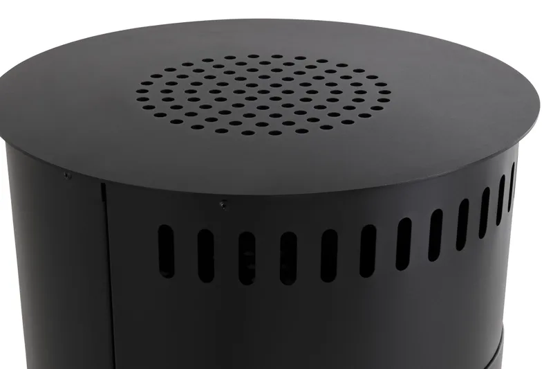 Corbo Fristående Rund Etanolkamin 112x45x45 cm i Glas och rostfritt stål - Svart - Inredning - Kaminer - Kamin utan skorsten - Etanolkamin