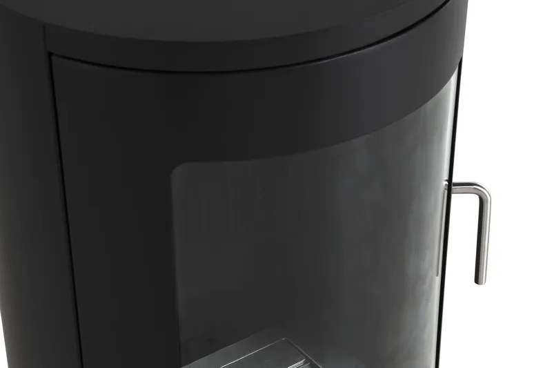 Corbo Fristående Rund Etanolkamin 96x44x30 cm i Stål och glas - Svart - Inredning - Kaminer - Kamin utan skorsten - Etanolkamin