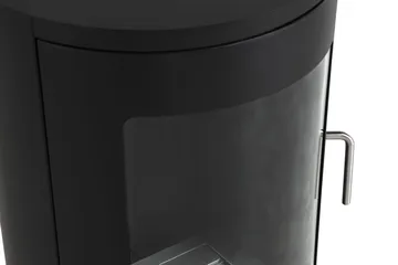 Corbo Fristående Rund Etanolkamin 96x44x30 cm i Stål och glas - Svart - Inredning - Kaminer - Kamin utan skorsten - Etanolkamin