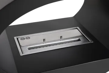 Mauro Takhängd Etanolkamin 190x60x40 cm i Stål - Svart - Inredning - Kaminer - Kamin utan skorsten - Etanolkamin