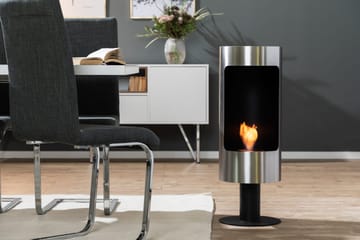 Plaza Fristående Etanolkamin 84x30x30 cm i Rostfritt stål - Svart - Inredning - Kaminer - Kamin utan skorsten - Etanolkamin