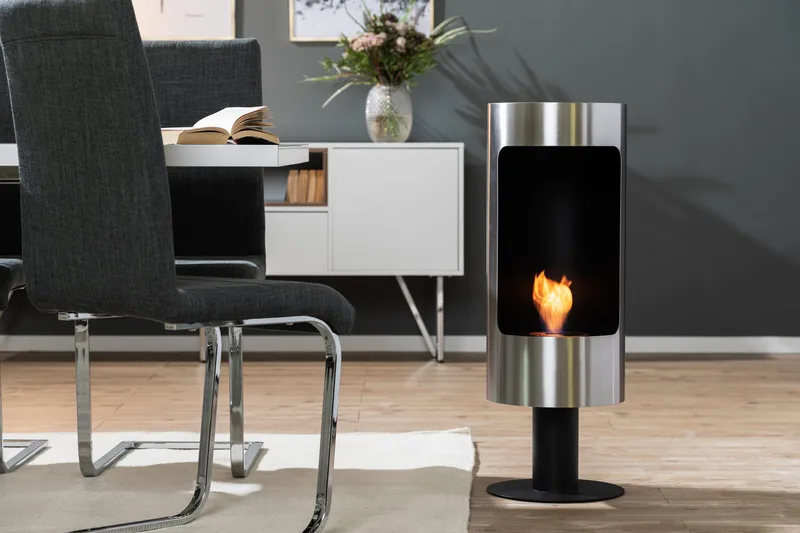 Plaza Fristående Etanolkamin 84x30x30 cm i Rostfritt stål - Svart - Inredning - Kaminer - Kamin utan skorsten - Etanolkamin