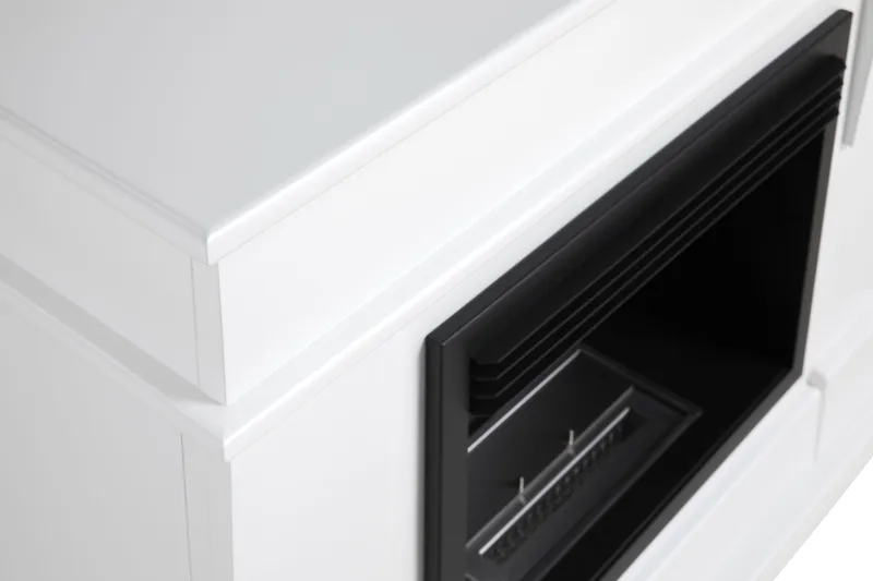 Route Braskamin Bioetanol Fristående MDF - Vit/Svart/Rostfritt Stål - Inredning - Kaminer - Kamin utan skorsten - Etanolkamin