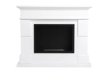 Route Braskamin Bioetanol Fristående MDF - Vit/Svart/Rostfritt Stål - Inredning - Kaminer - Kamin utan skorsten - Etanolkamin