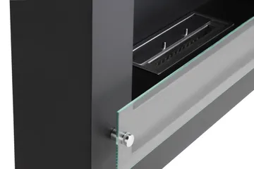 Vitalis Braskamin Bioetanol Vägghängd - Svart/Rostfritt Stål/Glas - Inredning - Kaminer - Kamin utan skorsten - Etanolkamin