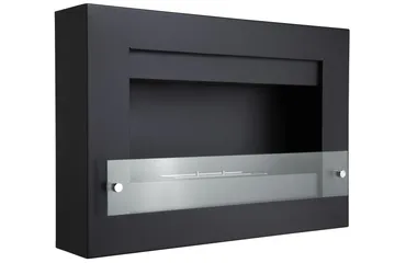 Vitalis Braskamin Bioetanol Vägghängd - Svart/Rostfritt Stål/Glas - Inredning - Kaminer - Kamin utan skorsten - Etanolkamin