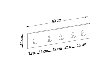 Kresto Väggskiva 80x80 cm - Ek - Förvaring - Klädförvaring - Klädhängare - Krokar