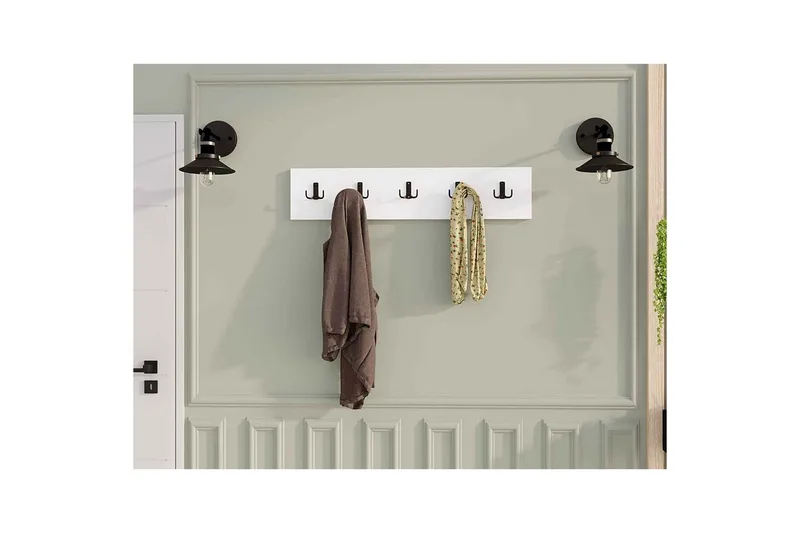 Kresto Väggskiva 80x80 cm - Vit - Förvaring - Klädförvaring - Klädhängare - Krokar