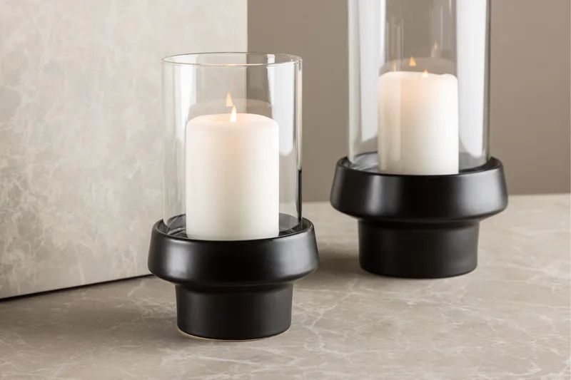 Davida Ljuslykta 13x20 cm - Svart - Inredning - Ljus & dofter - Ljusstakar & ljuslyktor