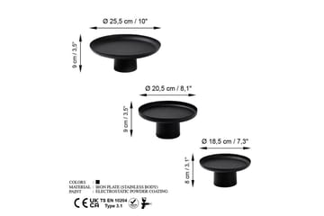Dekorativt Metalltillbehör Mirven Svart - Svart - Inredning - Ljus & dofter - Ljushållare & ljusfat