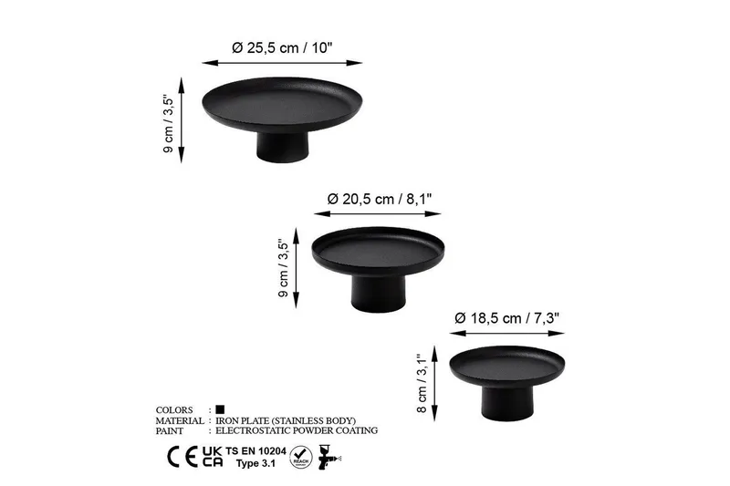 Dekorativt Metalltillbehör Mirven Svart - Svart - Inredning - Ljus & dofter - Ljushållare & ljusfat