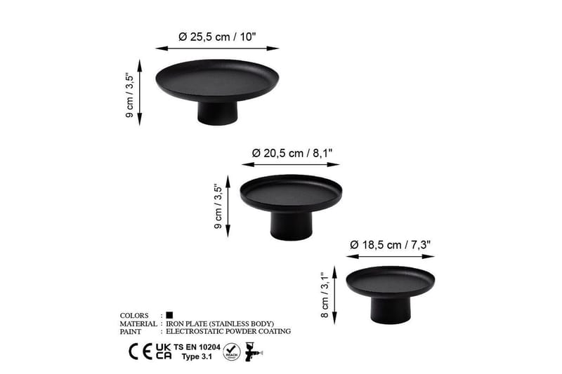 Dekorativt Metalltillbehör Mirven Svart - Svart - Inredning - Ljus & dofter - Ljushållare & ljusfat
