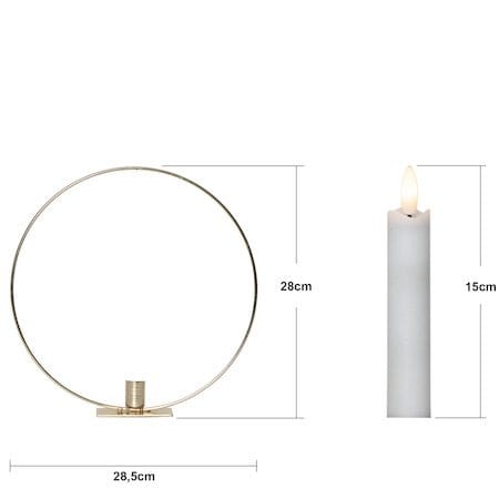 Flamme Ring Inomhusdekoration 28.5 cm - mässing/vit - Inredning - Ljus & dofter - Ljusstakar & ljuslyktor