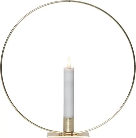 Flamme Ring Inomhusdekoration 28.5 cm - mässing/vit - Inredning - Ljus & dofter - Ljusstakar & ljuslyktor