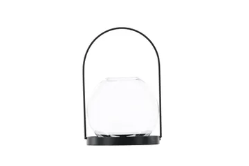 Flora Ljuslykta 14x14 cm - Svart - Inredning - Ljus & dofter - Ljusstakar & ljuslyktor