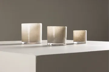 Glora Ljuslykta 10x10 cm - Beige - Inredning - Ljus & dofter - Ljusstakar & ljuslyktor
