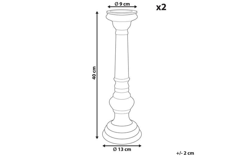 Ljusstakar Imarti set om 2 13x13x40 cm - 13x13x40 cm - Inredning - Ljus & dofter - Ljusstakar & ljuslyktor