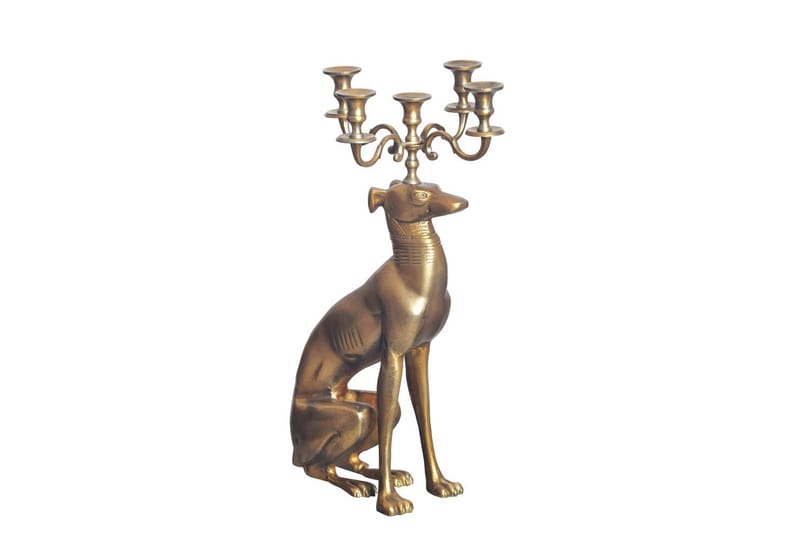 Dekorativ figur Wohnling Ljusstake Greyhound Aluminium Modern - Inredning - Ljus & dofter - Ljusstakar & ljuslyktor - Golvkandelaber