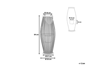 Lykta Tahiti 32 cm - Trä|Natur - Inredning - Ljus & dofter - Ljusstakar & ljuslyktor