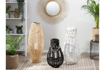 Lykta Tahiti 32 cm - Trä|Natur - Inredning - Ljus & dofter - Ljusstakar & ljuslyktor