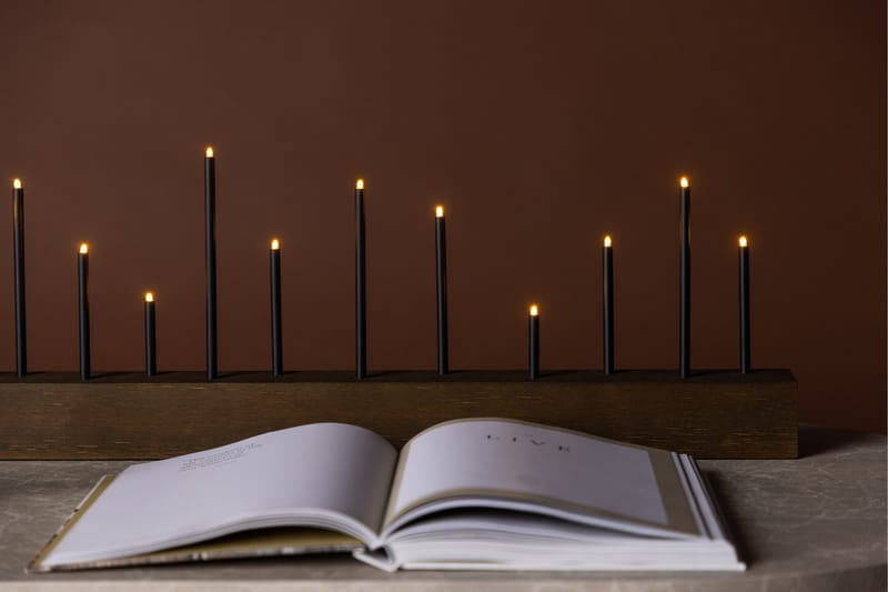 Ljusstake & kandelaber för bord Venture Home Kungsberget Ljusstake Walnut - Inredning - Ljus & dofter - Ljusstakar & ljuslyktor