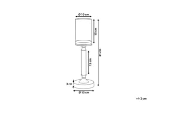Ljusstake Abbeville Svart/guld, 13x13x41 cm - Svart/guld, 13x13x41 cm - Inredning - Ljus & dofter - Ljusstakar & ljuslyktor