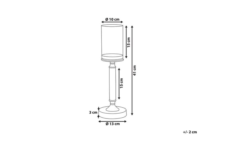 Ljusstake Abbeville Svart/guld, 13x13x41 cm - Svart/guld, 13x13x41 cm - Inredning - Ljus & dofter - Ljusstakar & ljuslyktor