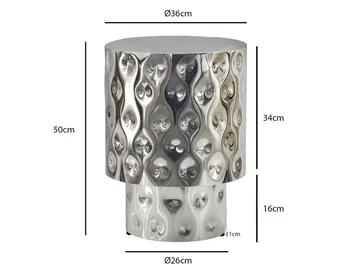 Melnor Runt sidobord 36 cm i aluminium - Silver - Inredning - Ljus & dofter - Ljushållare & ljusfat