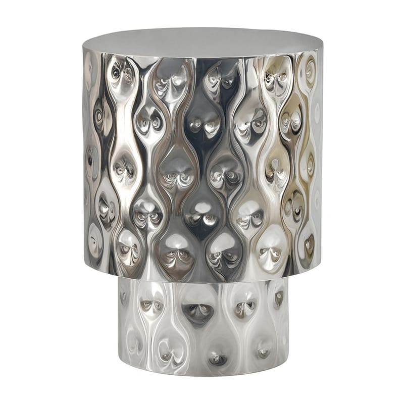 Melnor Runt sidobord 36 cm i aluminium - Silver - Inredning - Ljus & dofter - Ljushållare & ljusfat
