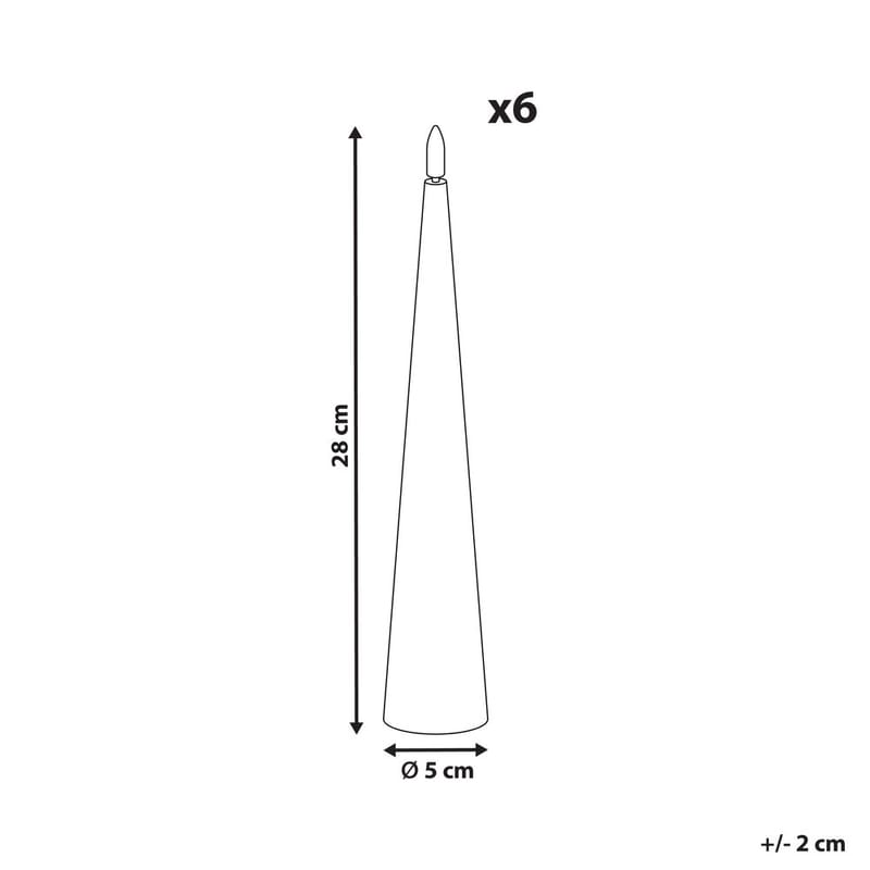LED-ljus Aurum Set med 6 - Vit - Inredning - Ljus & dofter - Ljus & stearinljus - Kronljus & antikljus