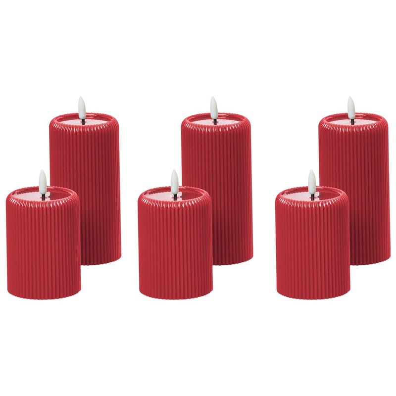 LED-ljus Noisette Set med 6 - Röd - Inredning - Dekoration & inredningsdetaljer - Julpynt & juldekoration - Julljus