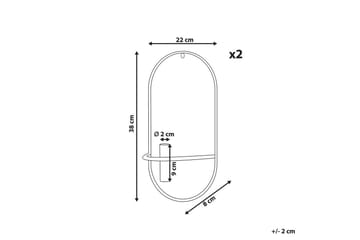 Väggljusstakar Caviana set om 2 Svart - Svart - Inredning - Ljus & dofter - Ljushållare & ljusfat