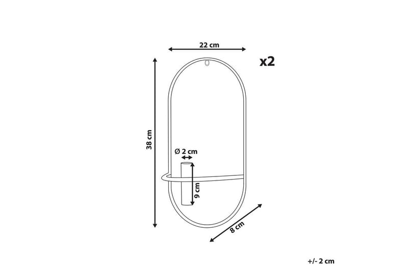 Väggljusstakar Caviana set om 2 Svart - Svart - Inredning - Ljus & dofter - Ljushållare & ljusfat