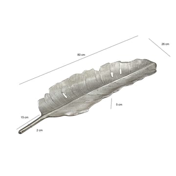 Navora Dekorationsskål Blad i aluminium - Silver - Inredning - Dekoration & inredningsdetaljer