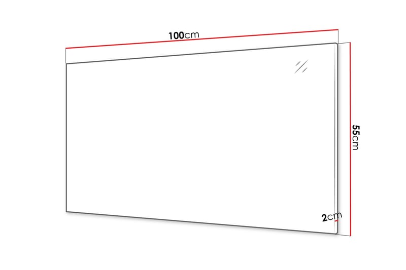 Agawal Vägghängd Spegel Rektangulär 100 cm - Beige - Inredning - Spegel - Hallspegel
