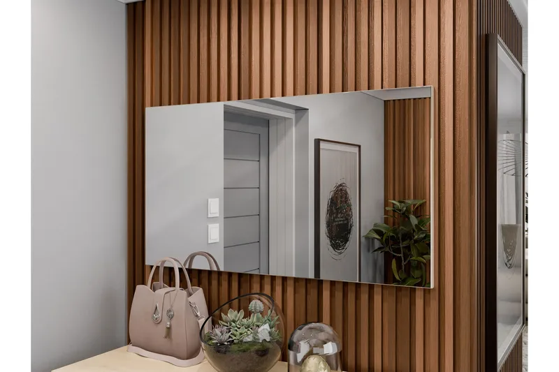 Agawal Vägghängd Spegel Rektangulär 100 cm - Brun - Inredning - Spegel - Hallspegel