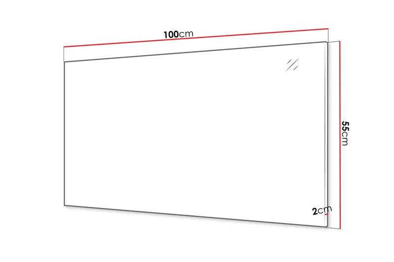 Agawal Vägghängd Spegel Rektangulär 100 cm - Brun - Inredning - Spegel - Hallspegel