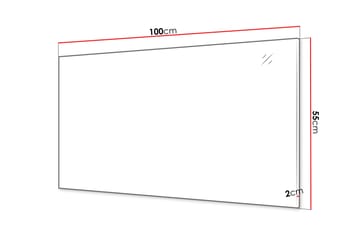 Agawal Vägghängd Spegel Rektangulär 100 cm - Vit - Inredning - Spegel - Hallspegel