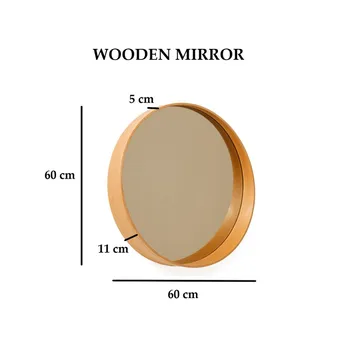 Aldrosin Vägghängd Spegel Rund 60 cm - Vit - Inredning - Spegel - Hallspegel