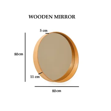 Aldrosin Vägghängd Spegel Rund 80 cm - Vit - Inredning - Spegel - Hallspegel