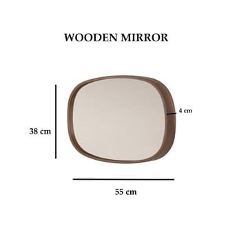 Aranfield Vägghängd Spegel Rektangulär 55 cm - Brun - Inredning - Spegel - Hallspegel