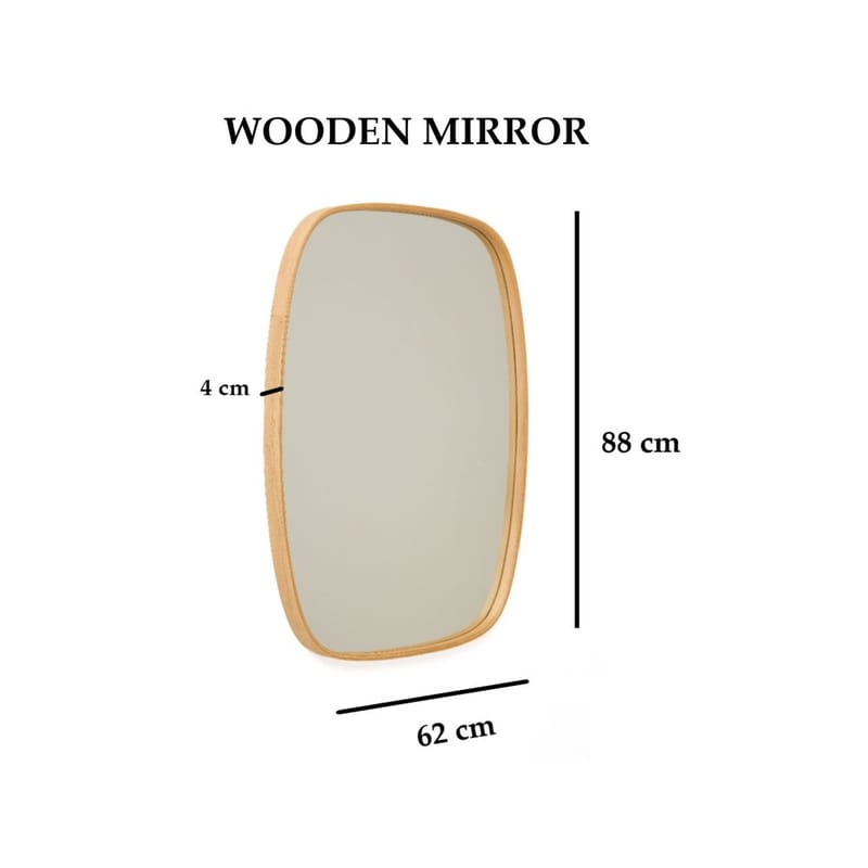 Aranfield Vägghängd Spegel Rektangulär 62 cm - Brun - Inredning - Spegel - Hallspegel