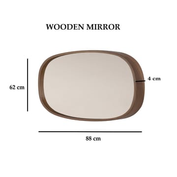 Aranfield Vägghängd Spegel Rektangulär 88 cm - Brun/Vit - Inredning - Spegel - Hallspegel