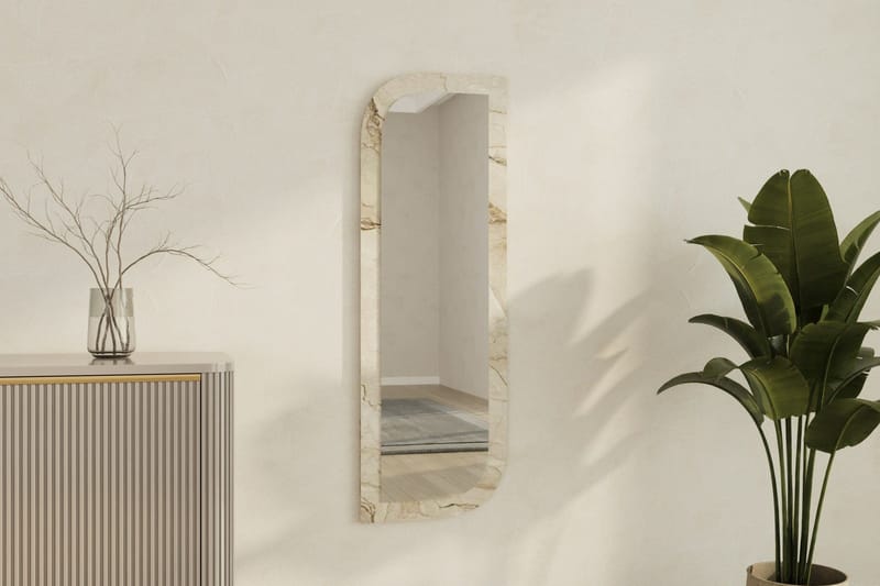 Ayana Vägghängd Spegel 40 cm - Beige - Inredning - Spegel - Hallspegel