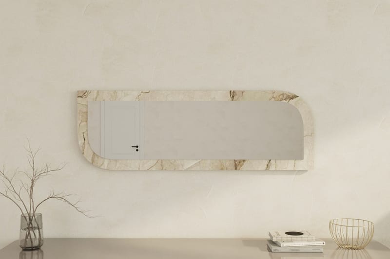 Ayana Vägghängd Spegel 40 cm - Beige - Inredning - Spegel - Hallspegel
